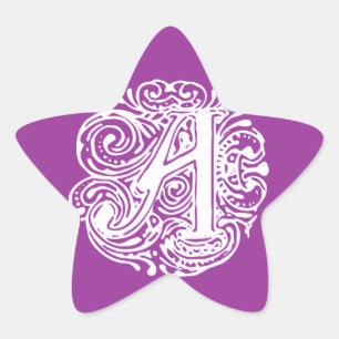 Sticker Étoile Monarchia White Letter "A"