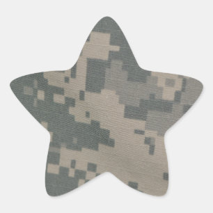 Sticker Étoile Motif Acu Camouflage Troupe Art Numérique Paix
