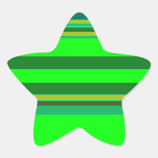 Sticker Étoile Motif de concepteur Customisé de bande verte color