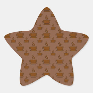 Sticker Étoile Motif de la Coupe du Café