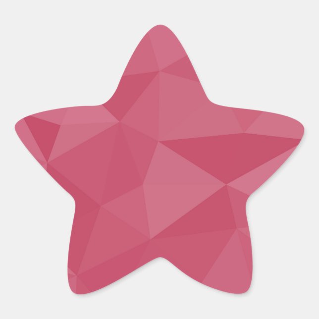 Sticker Étoile Motif de maille géométrique rose clair (Devant)