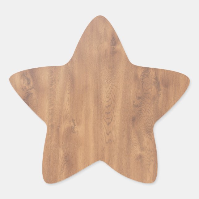 Sticker Étoile Motif en bois foncé (Devant)