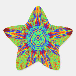 Sticker Étoile Motif ethnique d'Asie africaine