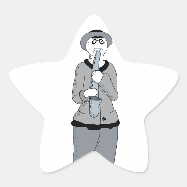 Sticker Étoile musicien (Devant)
