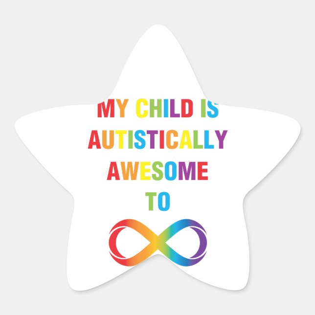 Sticker Étoile My Child Autistically (Devant)
