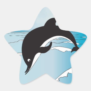 Sticker Étoile Nager Avec Les Dauphins