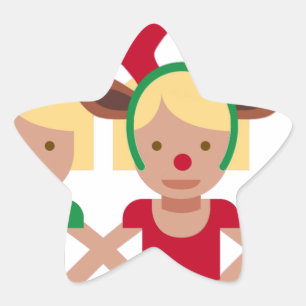 Sticker Étoile noël père Noël jumeaux émoji