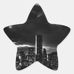 Sticker Étoile Noir et blanc New York City
