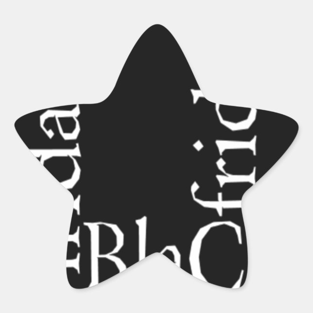 Sticker Étoile Noir Vendredi (Devant)