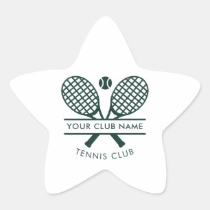 Sticker Étoile Nom du Country Club de Tennis Équipe Verte Swag Pe