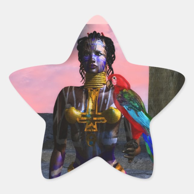 STICKER ÉTOILE NORA CYBER WARRIOR STAR (Devant)