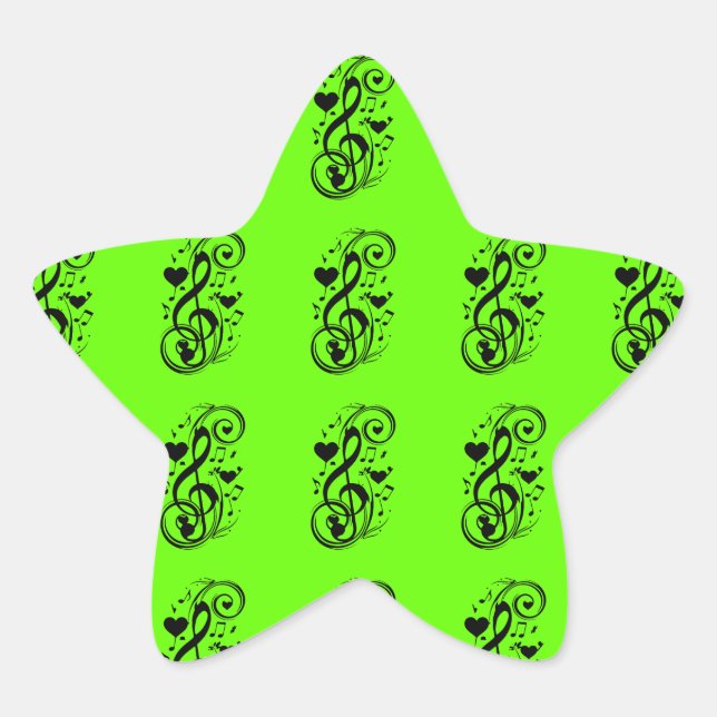 Sticker Étoile Note d'amour, pour toujours les vôtres_ (Devant)