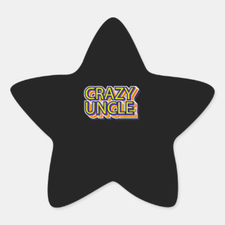 Sticker Étoile Objets d'oncle fou | Cadeau Pour Oncle | Cadeau fa