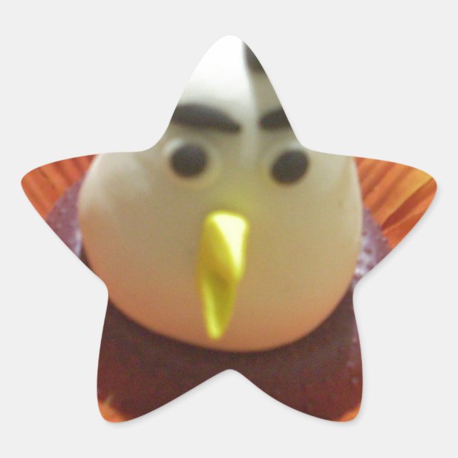 Sticker Étoile Oiseau sculpté en Tournesol Imprimer (Devant)