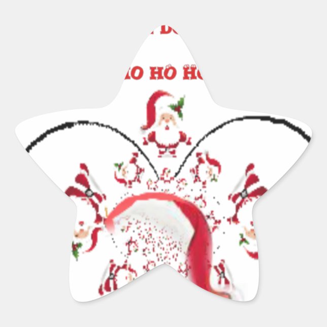 Sticker Étoile Oki Dokie Père Noël ! (Devant)