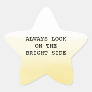 Sticker Étoile Ombre jaune brillant côté