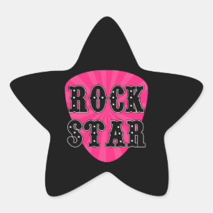 Sticker Étoile Onglet de guitare Rock Star