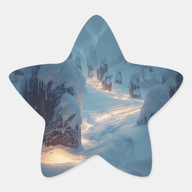 Sticker Étoile Où la lumière erre en hiver (Devant)