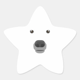 Sticker Étoile Ours Polaire Visage Costume Carnaval Fancy Enfants