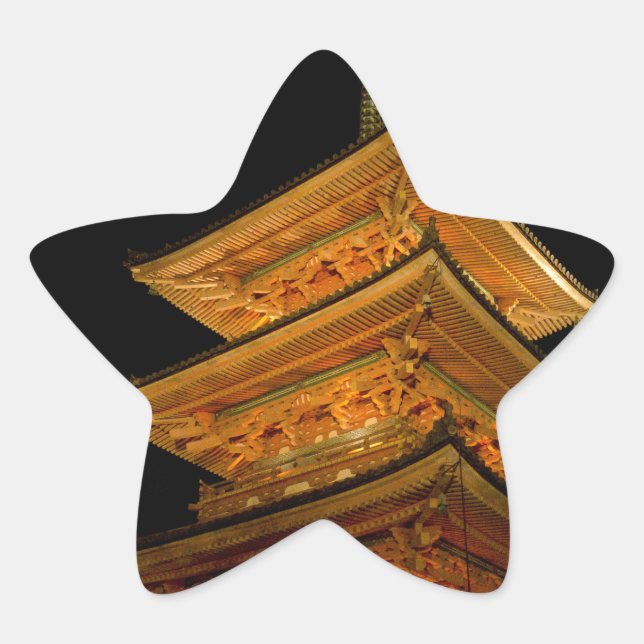 Sticker Étoile Pagode Japon Kyoto (Devant)