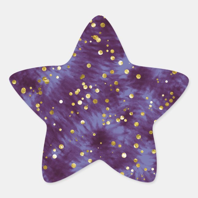 Sticker Étoile Paillettes tie-dye (Devant)