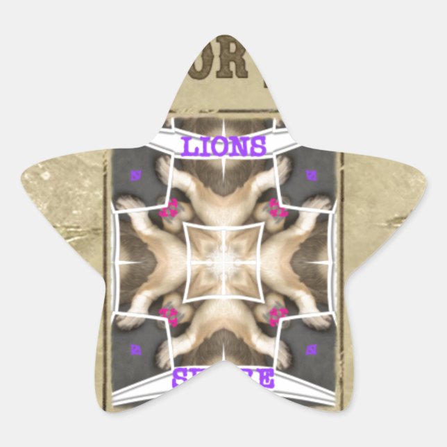 Sticker Étoile Paix Recherchée, Amour et Inspiration : Diffuser H (Devant)