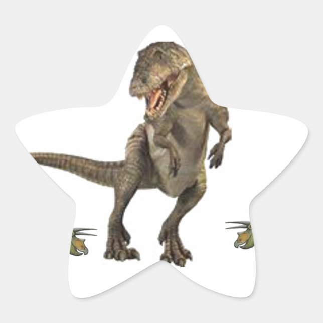Sticker Étoile Papier Dinosaure (Devant)