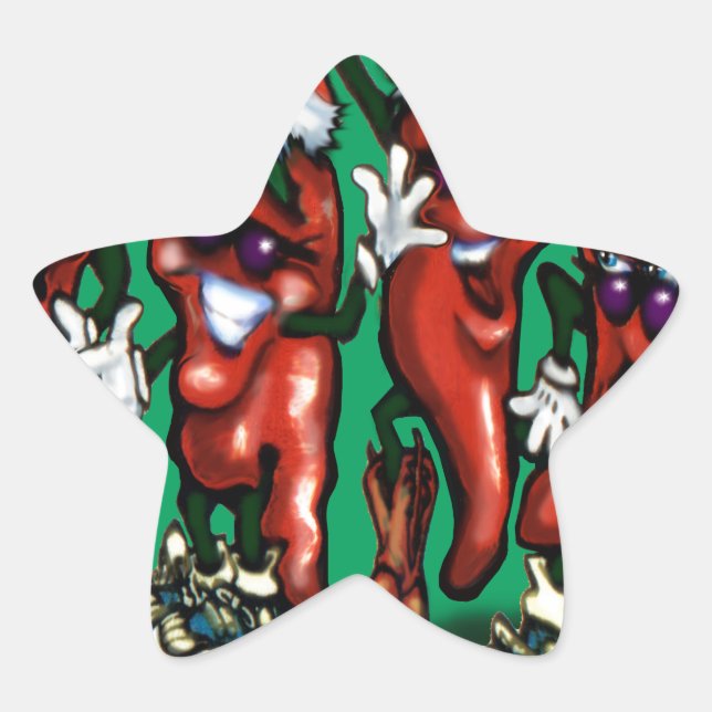 Sticker Étoile Papiers de Noël (Devant)