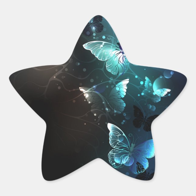 Sticker Étoile Papillons de nuit (Devant)