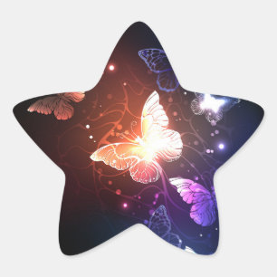 Sticker Étoile Papillons de nuit lumineux