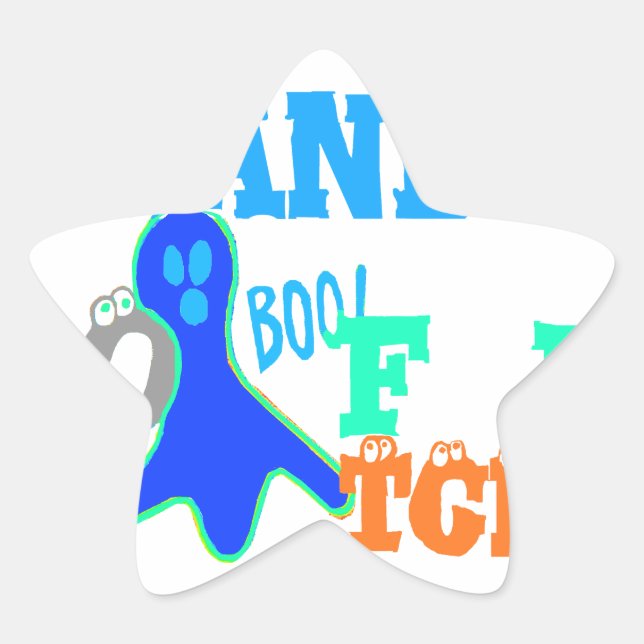 Sticker Étoile Parfait Boo ! TGIF Merci Dieu Son Vendredi Hakuna  (Devant)