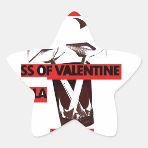 Sticker Étoile Partagez l'amour : Un verre de Saint Valentin
