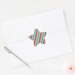 Sticker Étoile Parties scintillant Candy Stripes