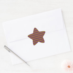 Sticker Étoile Parties scintillant de diamants violet et or