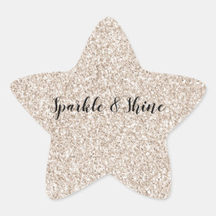 Sticker Étoile Parties scintillant Glitz crème brillante