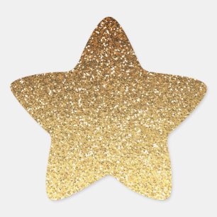 Sticker Étoile Parties scintillant Gold Faux Ombre