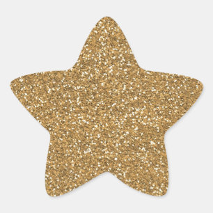 Sticker Étoile Parties scintillant Gold Glam Faux