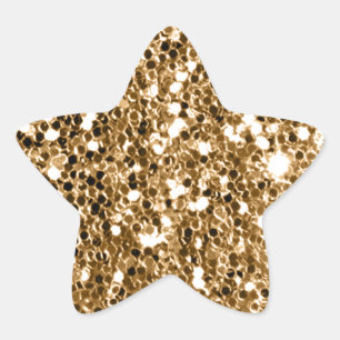 Sticker Étoile Parties scintillant Look Solid Or Sparkle