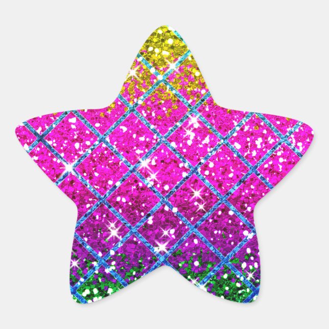 Sticker Étoile Parties scintillant pourpre Snakeskin (Devant)