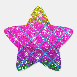 Sticker Étoile Parties scintillant pourpre Snakeskin
