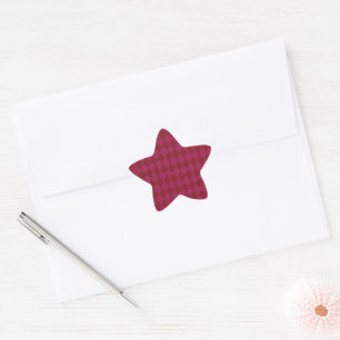 Sticker Étoile Parties scintillant rose et diamant rouge