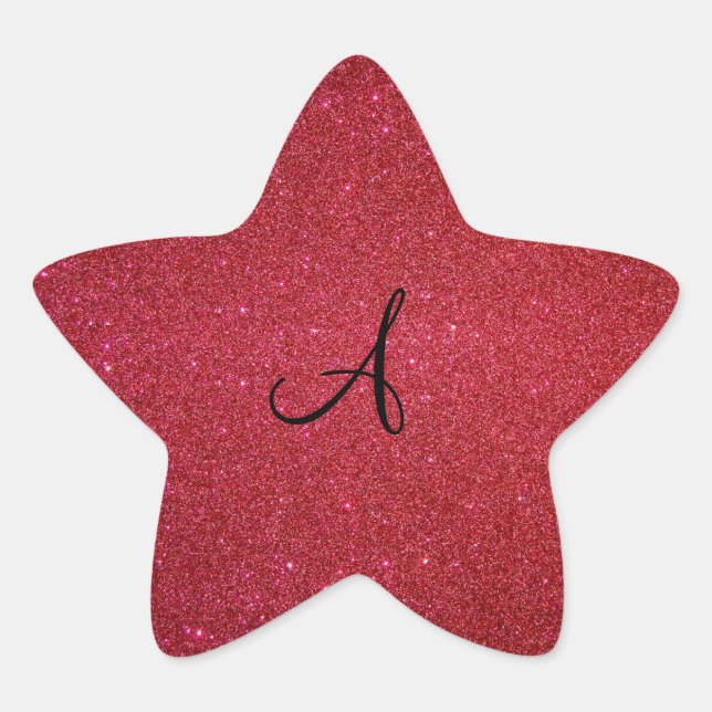Sticker Étoile Parties scintillant rouge (Devant)