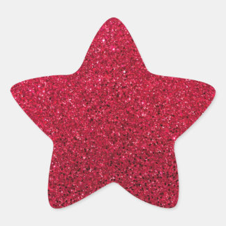 Sticker Étoile Parties scintillant rouge