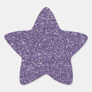 Sticker Étoile Parties scintillant violet Faux