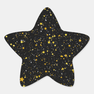 Sticker Étoile Parties scintillantes Stars3 - Noir d'or