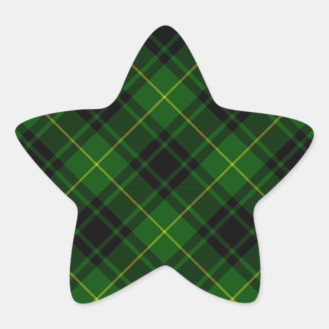Sticker Étoile Pâte verte de tartan MacArthur (Devant)
