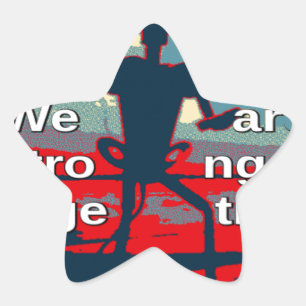 Sticker Étoile Patriotique responsabiliser USA Change, unir plus