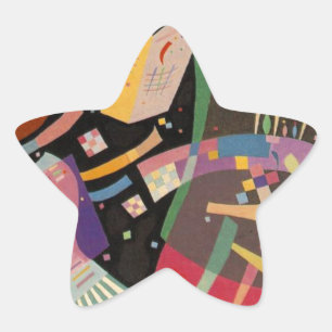 Sticker Étoile Peinture abstraite de la composition 10 en