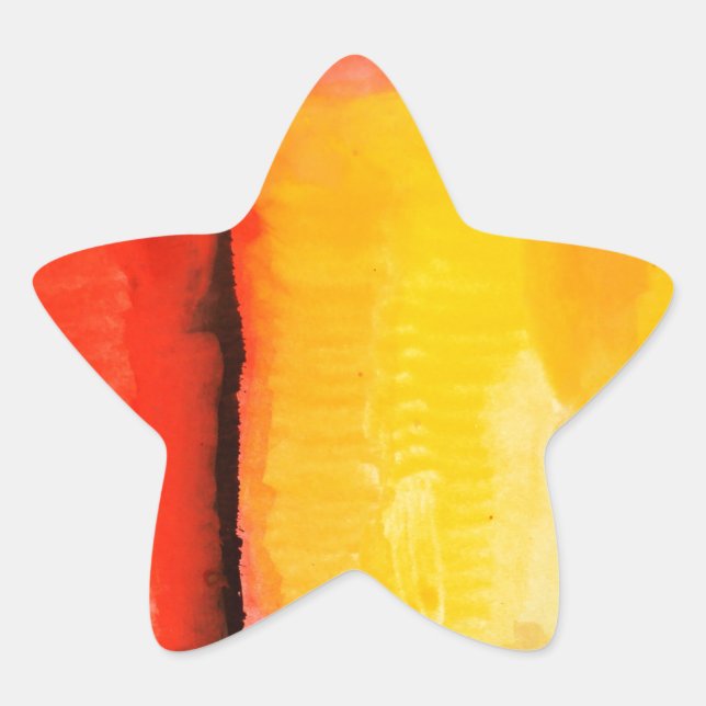 Sticker Étoile Peinture Abstraite rouge moderne (Devant)
