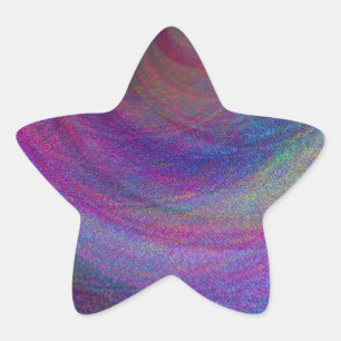 Sticker Étoile Peinture métallique Abstraite simulée